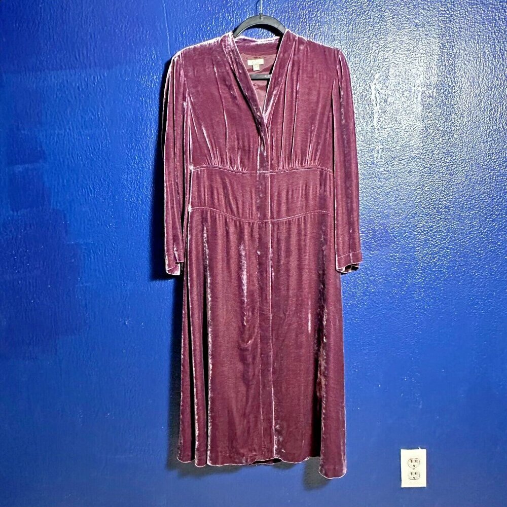 J. Jill Velvet Midi Dress in pretty purple